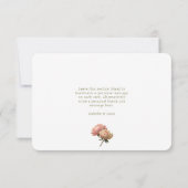 Blanc | Rose verte olive moderne Mariage Merci (Dos)