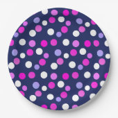 Blanc Rose Violet Bleu Cercles Balles Assiette En (Devant)