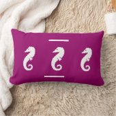 blanc/rose violet SEAHORSE sur la côte COUSSIN (Couverture)