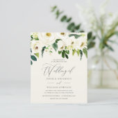 Blanc Roses Feuille verte sur un Mariage budgétair (Debout devant)