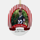 Blanc rouge barré en ornement affectueux de (Droite)