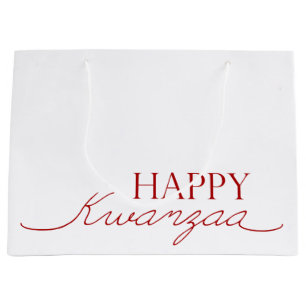 Blanc Rouge Curseur moderne Kwanzaa Grand sac cade