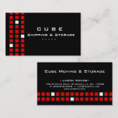 Blanc rouge de noir de boîte de carte de visite de (Devant / Derrière)