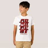 Blanc ROUGE de T-shirt d'enfants (Devant entier)