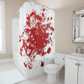 Blanc rouge d'éclaboussure de sang de rideau en (En situation)