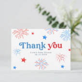 Blanc rouge et 4 juillet patriotique Merci (Debout devant)