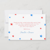 Blanc rouge et 4 juillet patriotique Merci (Dos)