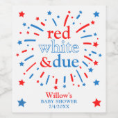 Blanc rouge et Baby shower à  Étiquettes de snacks (Étiquettes simples)