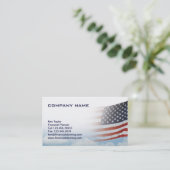 Blanc rouge et bleu de carte de visite de drapeau (Debout devant)