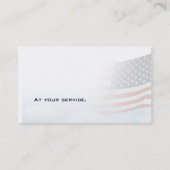 Blanc rouge et bleu de carte de visite de drapeau (Dos)