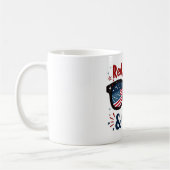 Blanc rouge et Cool 4 juillet Mug (Gauche)