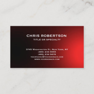Blanc rouge moderne simple Carte de visite simple