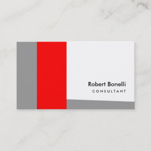 Blanc Rouge Plain moderne Consultant Carte de visi