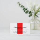 Blanc rouge simple Carte de visite consultant (Debout devant)
