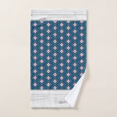 Blanc Russe Wood Beach House Lake House Bleu (Serviette à main)