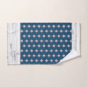 Blanc Russe Wood Beach House Lake House Bleu (Serviette à main)