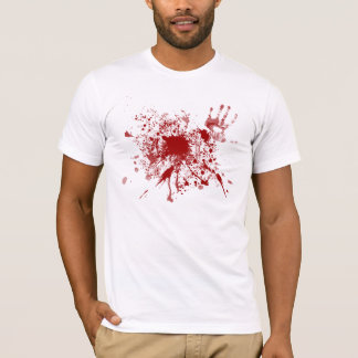 Blanc sanglant de T-shirt