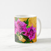 Blanc sauvage de roses tasse de classique de 11 (Devant droit)