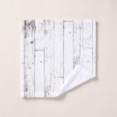 Blanc Shabby Chic Bois Grange Rustique Ferme (Gant de toilette)