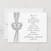  blanc Silver Swan Bachelorette Invitation (Devant)