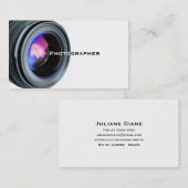 Blanc simple et carte de visite de photographe de (Devant / Derrière)