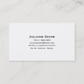Blanc simple et carte de visite de photographe de (Dos)