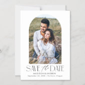 Blanc | Simple Faire-Part Moderne de Date de Maria (Recto)