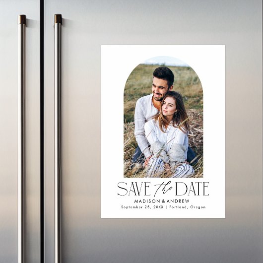 Blanc | Simple Faire-Part Moderne de Date de Maria