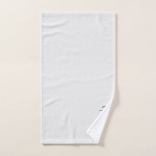 Blanc solide texturé. (Serviette à main)