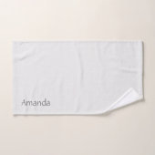 Blanc solide texturé. (Serviette à main)