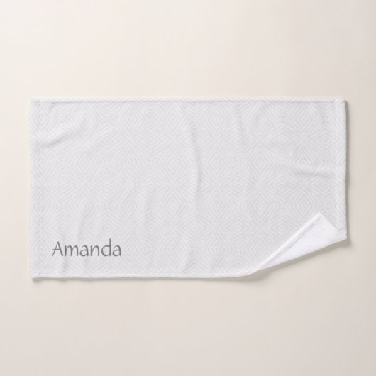 Blanc solide texturé. (Serviette à main)