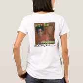 Blanc SUPERBE de T-shirt de dames de JOUR (Dos)