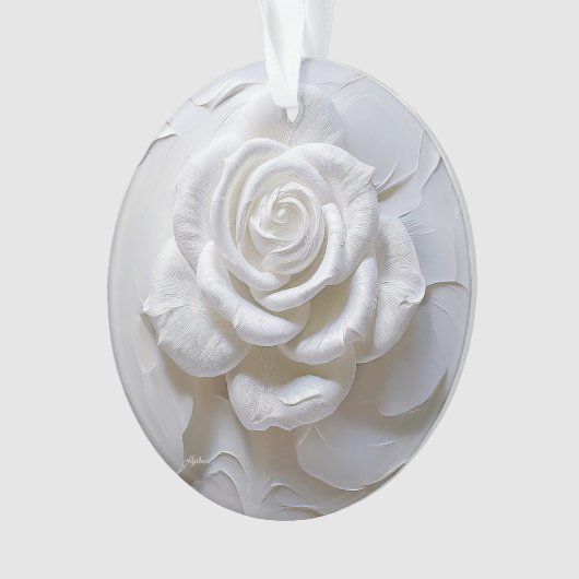 Blanc sur blanc - Rose sculpté (devant)