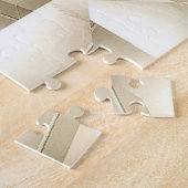 Blanc sur blanc sur blanc Abstrait puzzle (Côté)