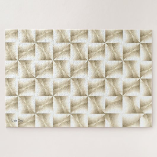 Blanc sur blanc sur blanc Abstrait puzzle (Horizontal)