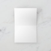 Blanc sur Carte de remerciements plié Monogramme n (Intérieur)