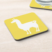 Blanc sur des dessous de verre de lama de couleur (Côté gauche)