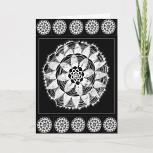 Blanc sur la carte noire de mandala