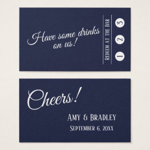 Blanc sur Navy, moderne 3-Punch Boissons Billets