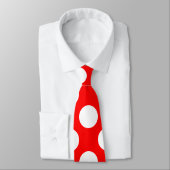 Blanc sur Red Giant Taille Pois Cravate (Attaché)