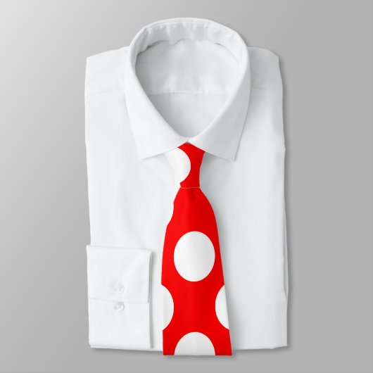 Blanc sur Red Giant Taille Pois Cravate (Attaché)