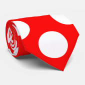 Blanc sur Red Giant Taille Pois Cravate (Roulé)