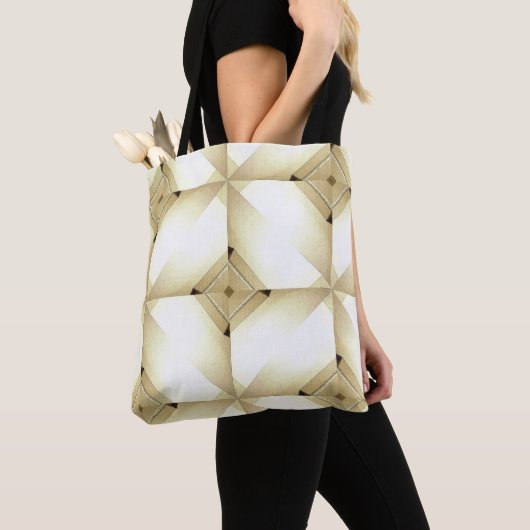 Blanc sur Sac fourre-tout Abstrait blanc (De près)