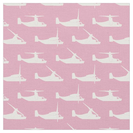 Blanc sur tissu Motif rose V-22 Osprey (Fermer)