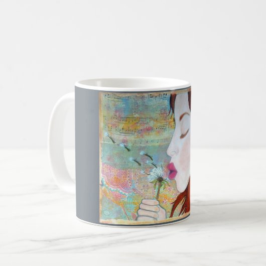 Blanc tasse blanche classique de 11 onces (Devant gauche)