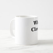 Blanc tasse blanche classique de 11 onces (Devant gauche)