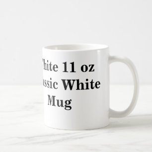 Blanc tasse blanche classique de 11 onces