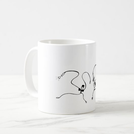 Blanc tasse blanche classique de 325 ml. Le (Devant gauche)