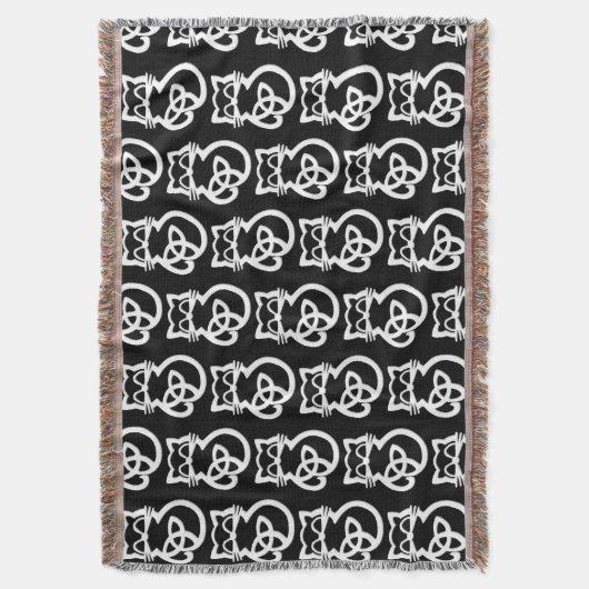 Blanc Trinity Knot Celtic Cat Lancer la couverture (devant Vertical)