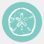 Blanc Turquoise Sable dollar autocollants de maria (Devant)